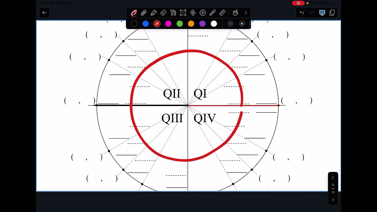 Algebra 3 - 5.1a - Unit Circle & Degrees