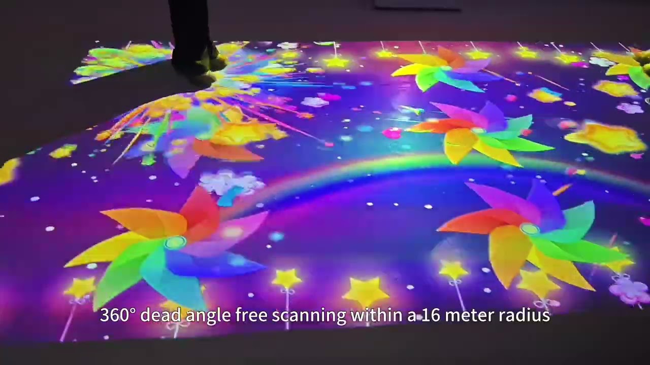 New version Mobile All-in-one Interactive Floor Projection System Children's Game