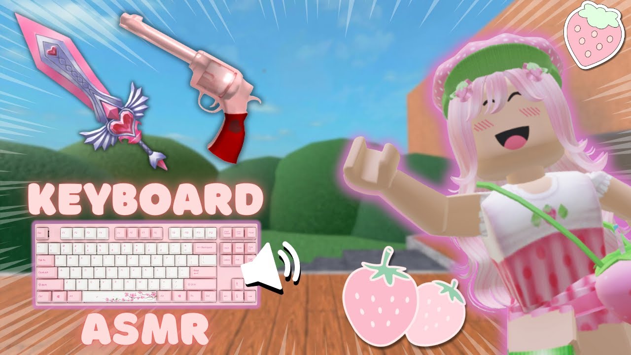DESTROYING TEAMERS in MM2 as STRAWBERRY SHORTCAKE + Keyboard ASMR & Gameplay