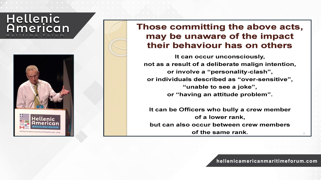 Preventing offensive or hurtful behavior into the maritime workplace