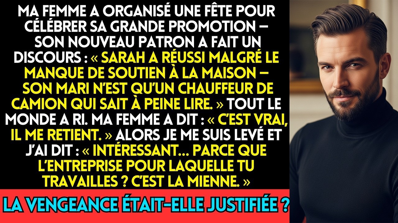 Ma Femme A Organisé Une Fête Pour Célébrer Sa Grande Promotion — Son Nouveau Patron A Fait Un Dis