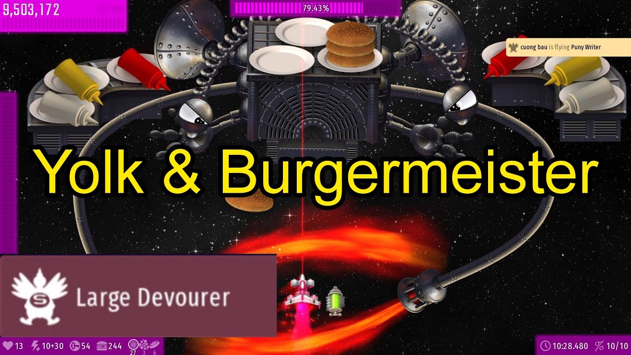 Boss Rush 10: Large Devourer | 1 x 10 (94% - 100% + Superstar Hero) | Chicken Invaders Universe
