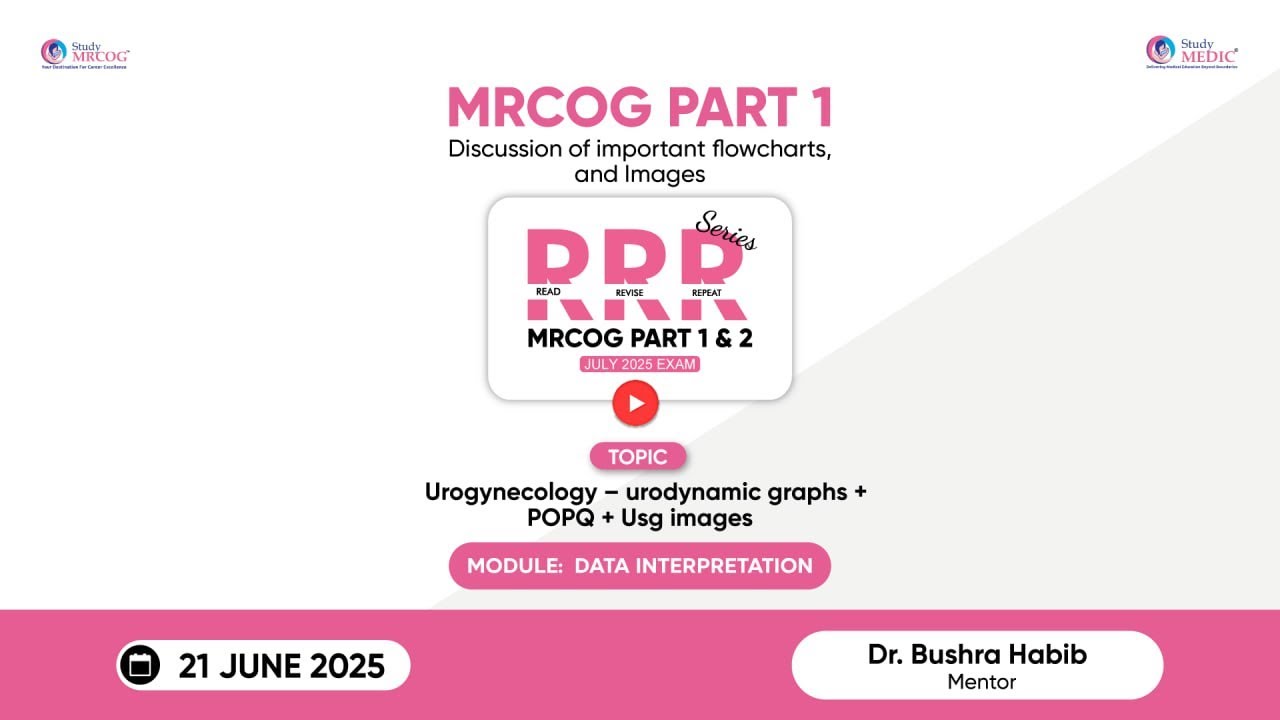MRCOG Part 1 | RRR Series Season 3 | Data Interpretation | Dr Bushra Habeeb  | StudyMEDIC