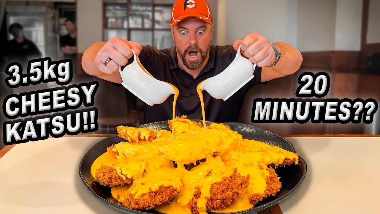 Oreno’s 8lb Korean Cheesy Pork Katsu Challenge in Seoul, South Korea Gets 4 Gravy Boats of Cheese!!