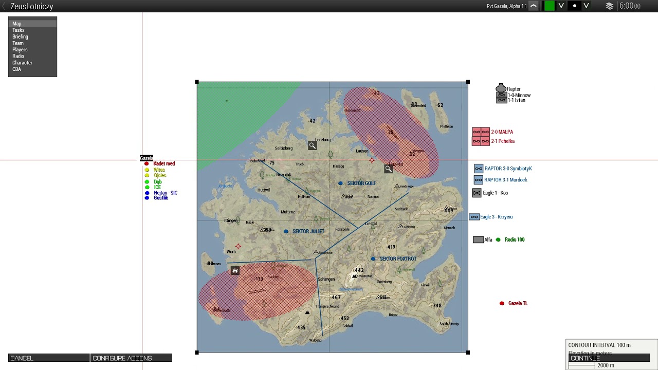 Arma3Coop - Misja Zeus Lotniczy bo nic nie było - Gazela jako d-ca jednostki specjalnej