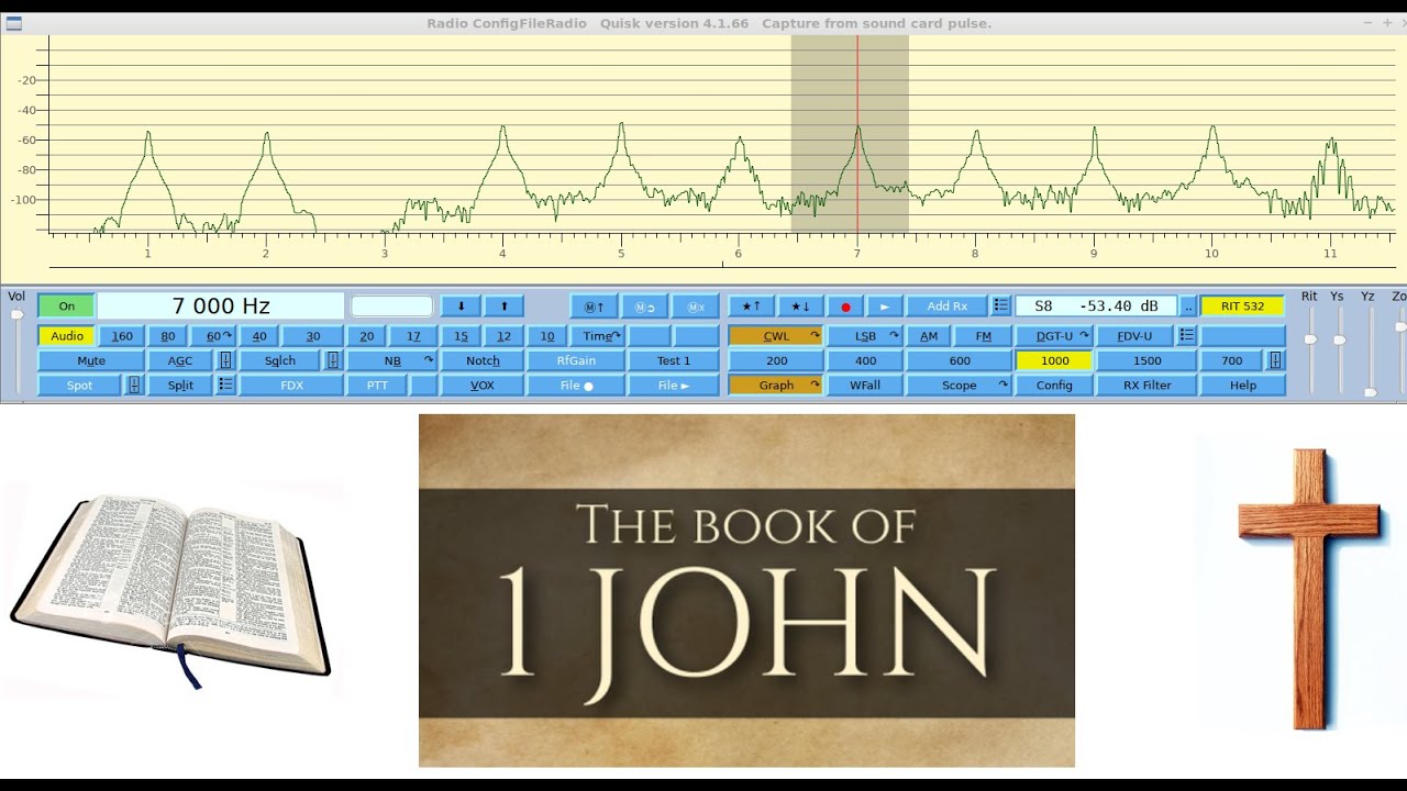 The Bible in Morse Code Project - The Book of 1John - (11 individual signals from 25 - 75 wpm)