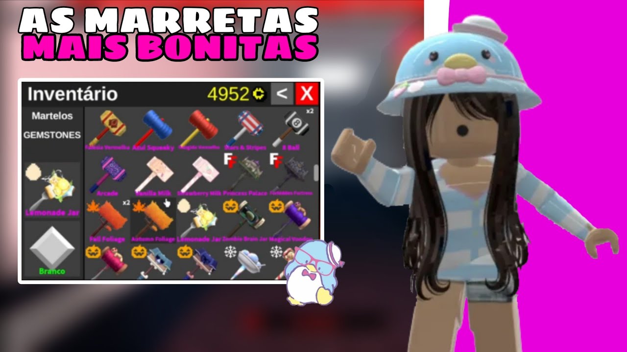 TESTANDO as minhas marretas mais BONITAS #2 💕  || roblox - FTF