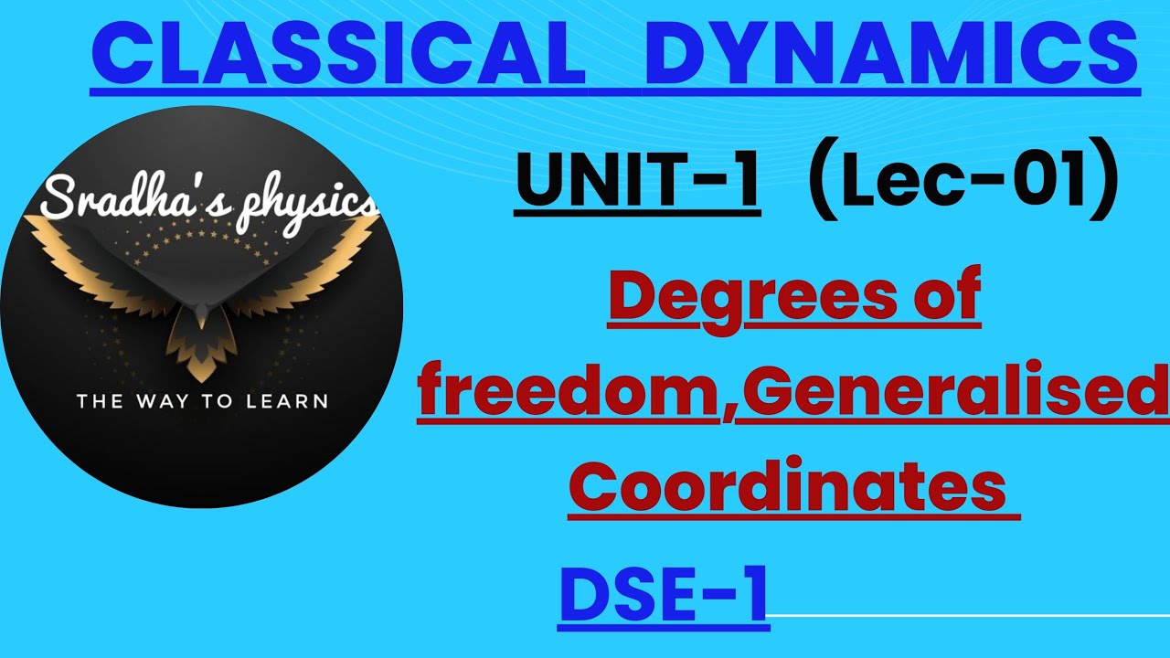 degrees of freedom,generalised Coordinates ।। classical Dynamics।।