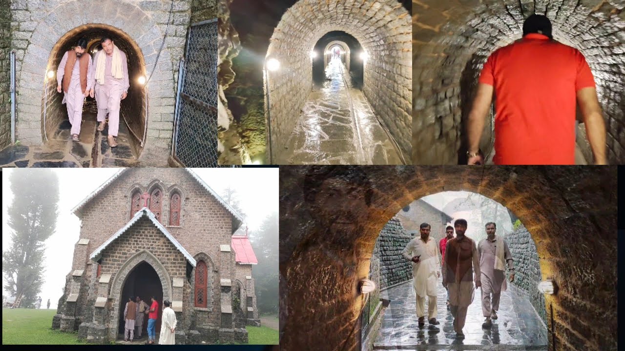 131 years old Moto tunnel and historical Queen Mary Church Ayubia  Murree Pakistan/#tunnel #church