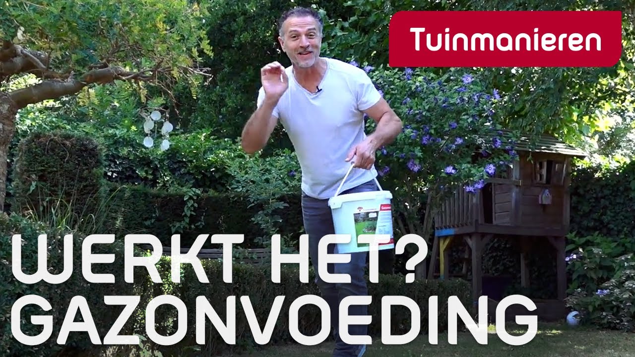 Gazonvoeding van Tuinmanieren, werkt het? Minder maaien, meer gras. We gaan het testen.