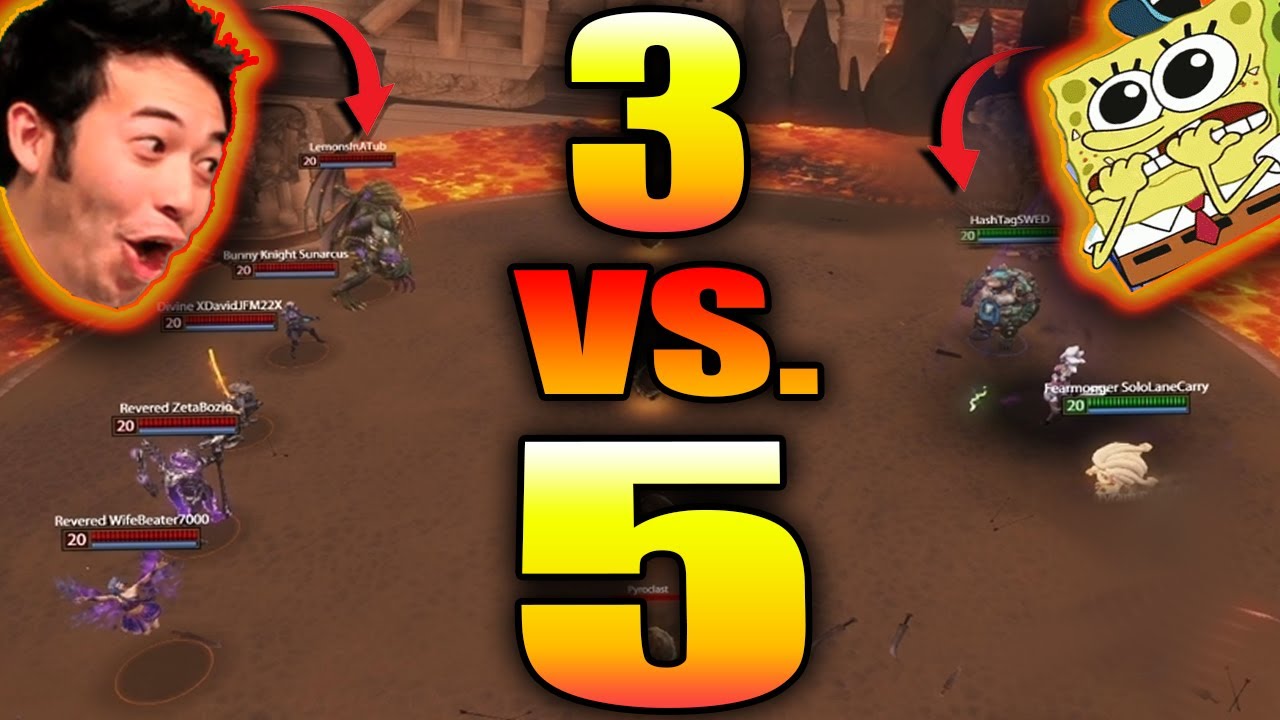 ABSOLUTELY INSANE 3v5 ARENA WITH MY IRL BUDS! INTENSE GAME - SMITE Arena Gameplay
