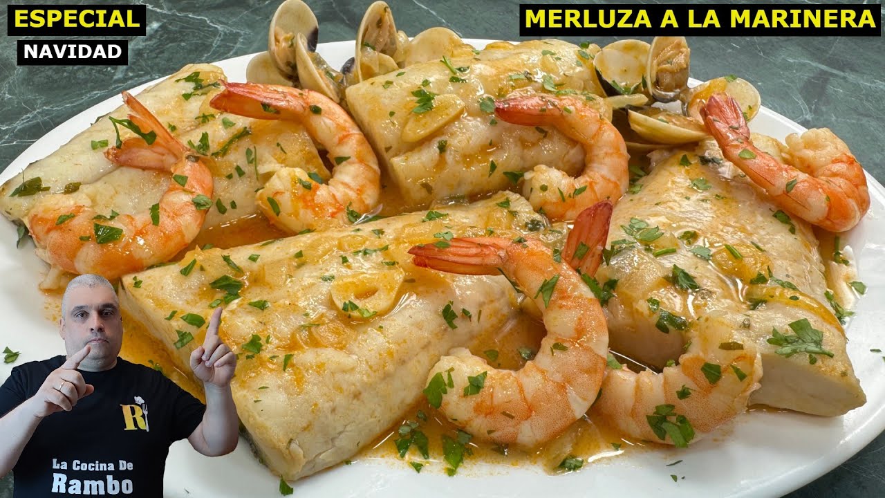 ¡Te Encantará la Merluza a la Marinera con Langostinos y Almejas! 😍 Especial Navidad 🎄