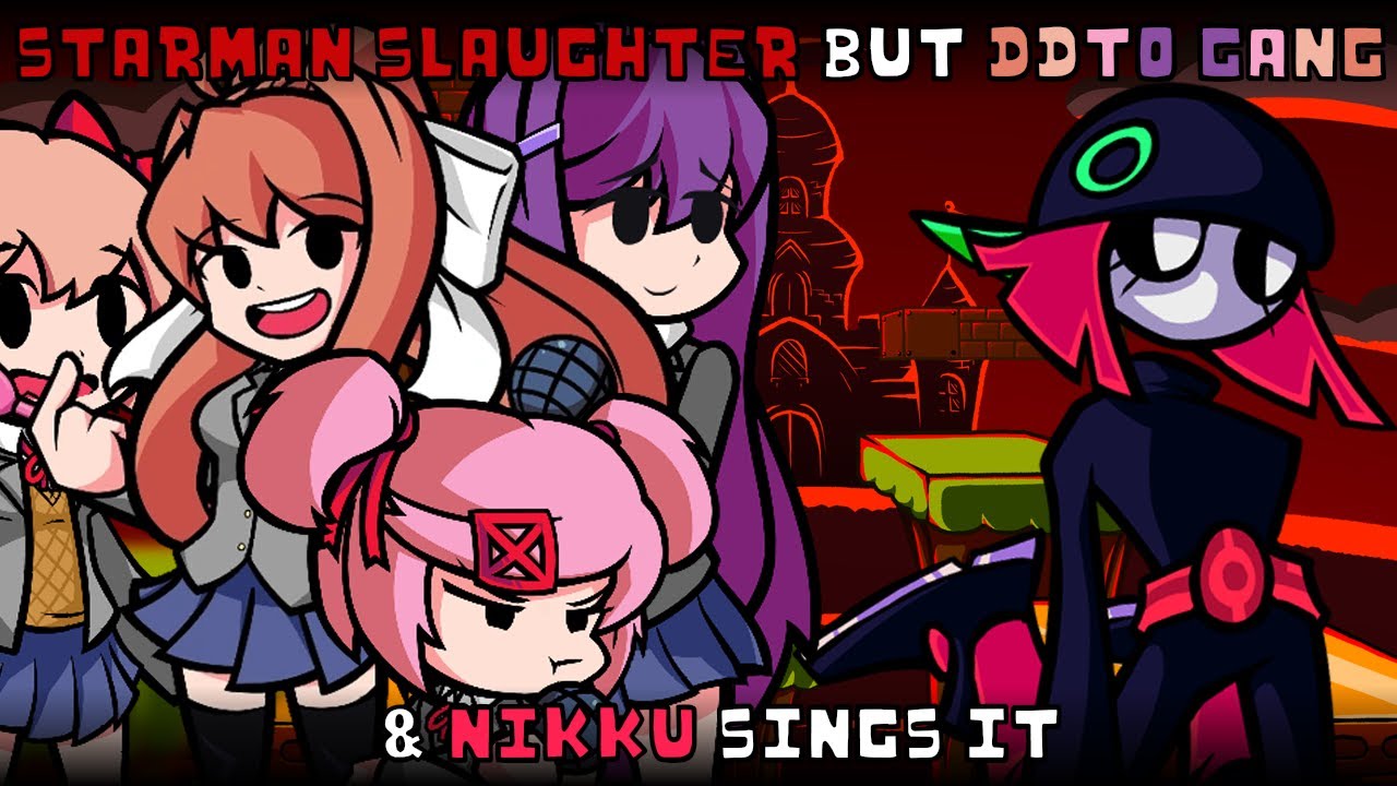 Starman Slaughter but Doki Doki Takeover Gang & Nikku sings it | FNF: Mario's Madness v2 cover