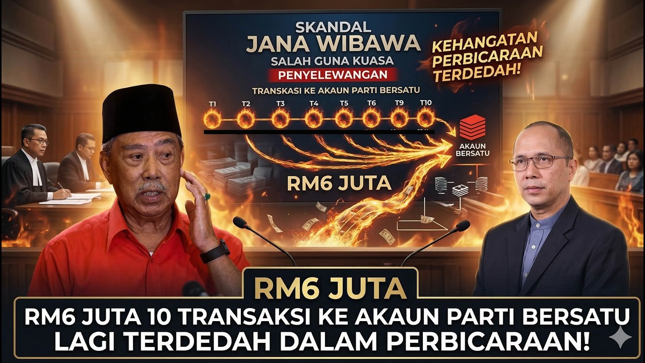 BONGKAR! RM6 JUTA 10 TRANSAKSI KE AKAUN PARTI BERSATU LAGI TERDEDAH DALAM PERBICARAAN!