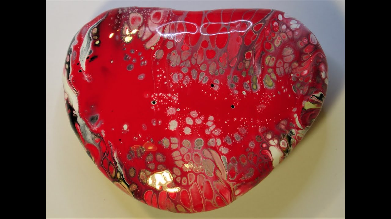 Steine bemalen mit Swipe/Bloom Technik, Stone Painting.