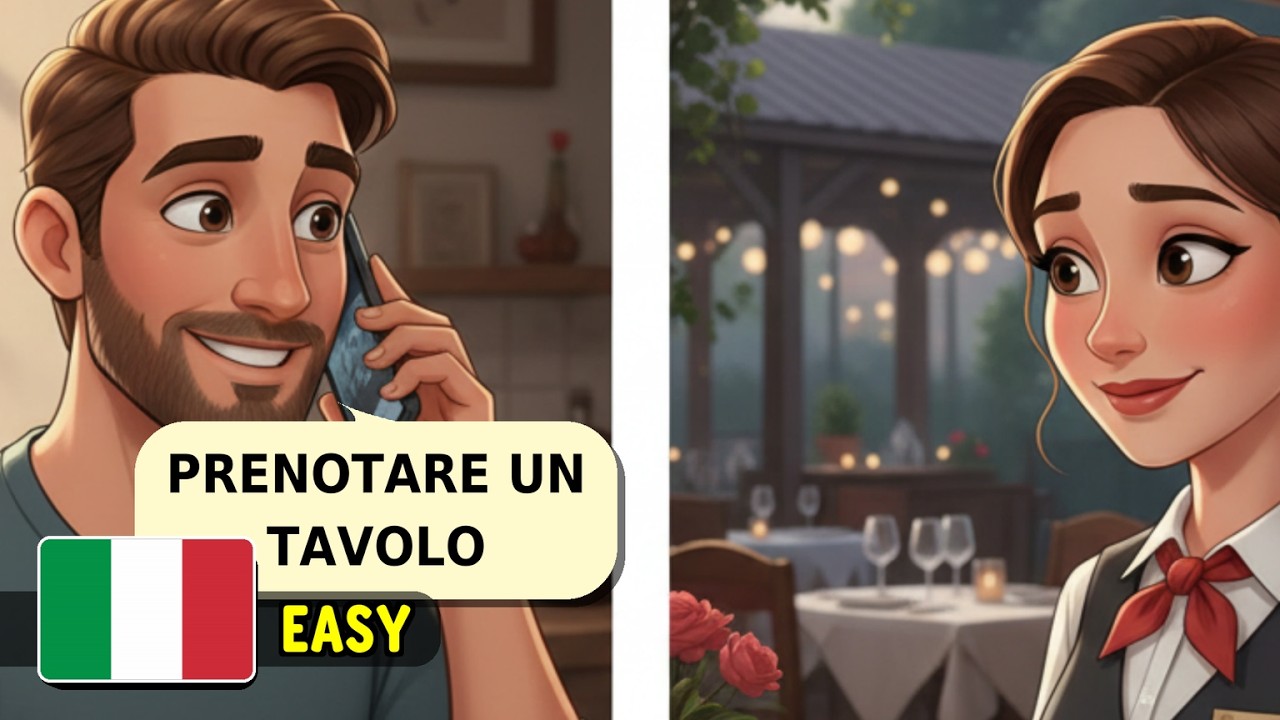 🍽️ Prenotare al Ristorante in Italiano: Tavolo e Allergie (Dialogo A1-A2)