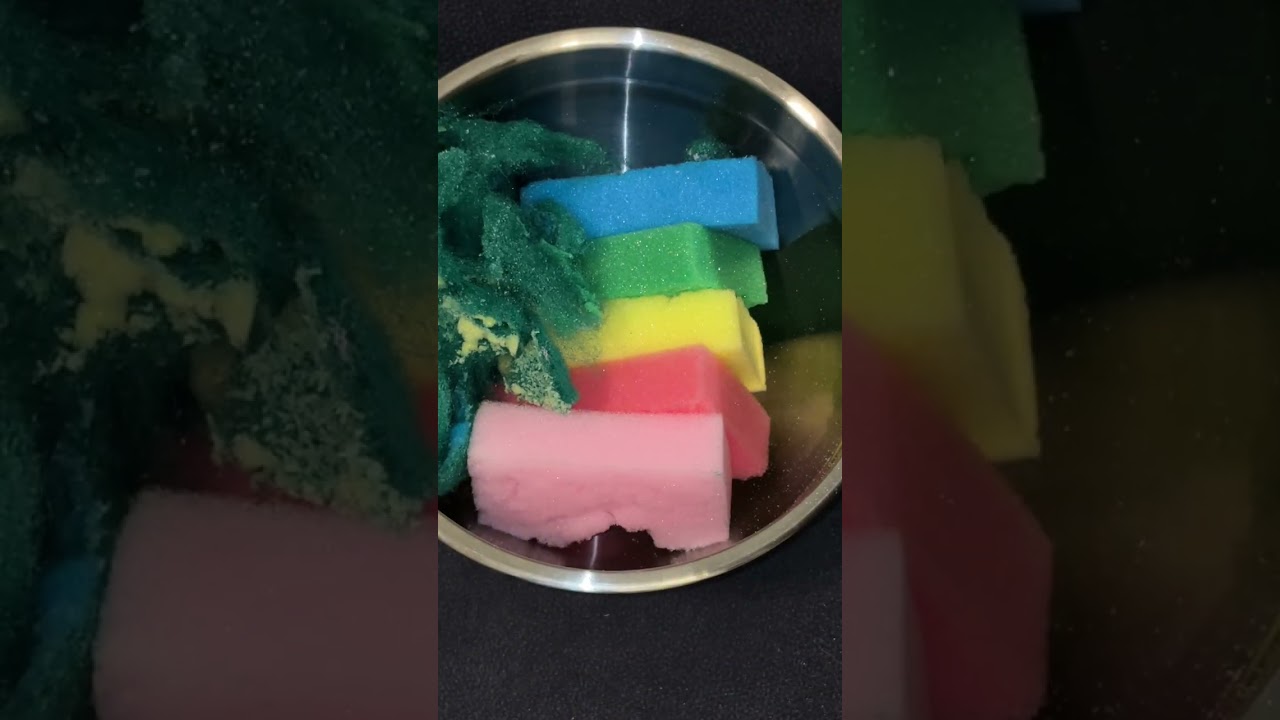 ASMRS- A jelly for my jellies 🤤 I was kinda aggy about the 💚💙 sponge because it wasn’t recording 