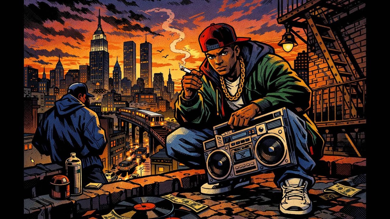 90s Bronx Noir Streets – Dark Boom Bap Hip Hop Rap Mix (Late Night City)
