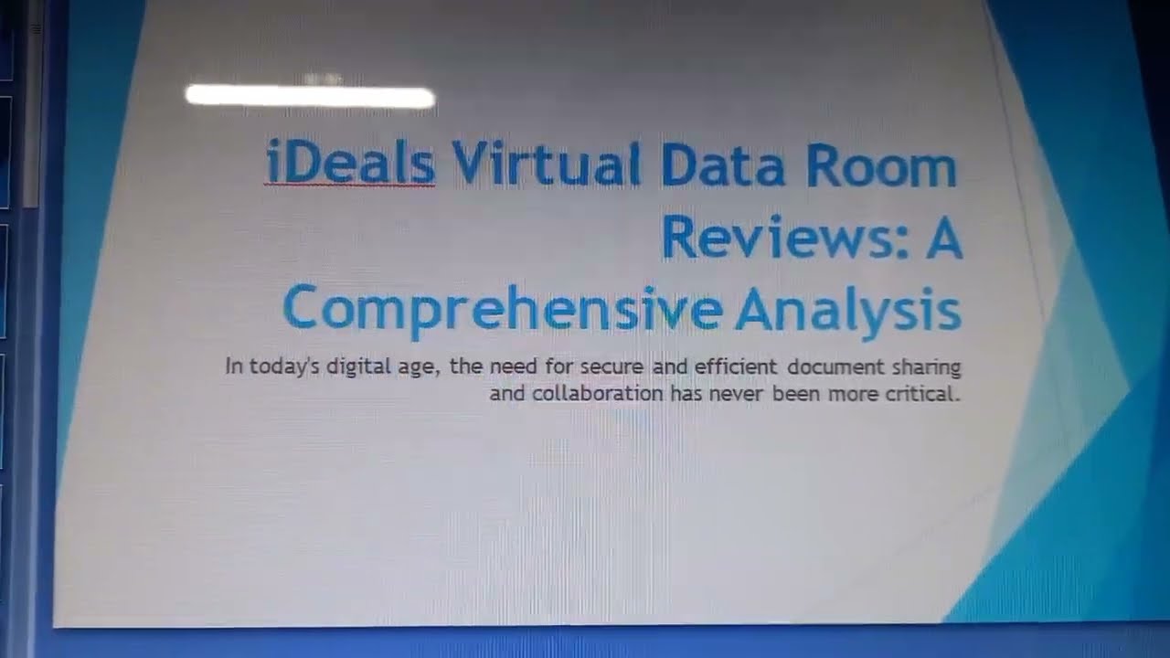 iDeals Virtual Data Room Reviews  A Comprehensive Analysis