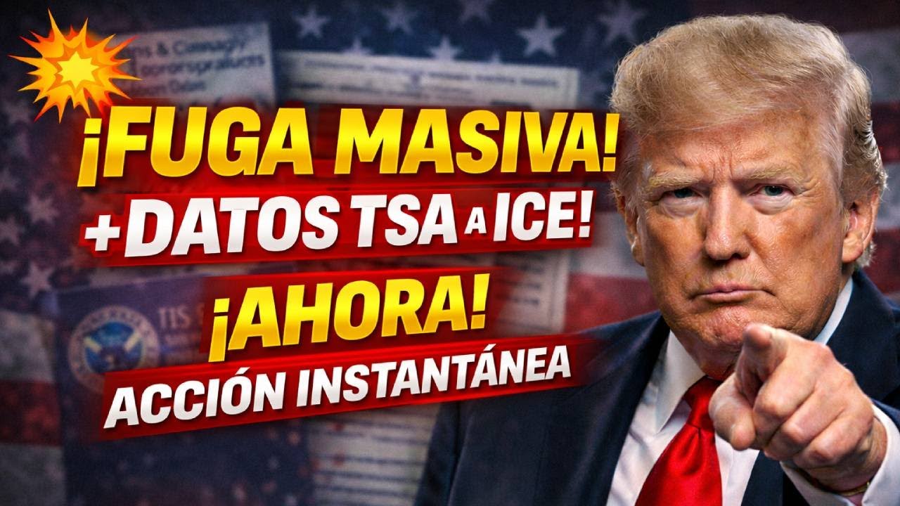 💥 FUGA MASIVA + Datos de pasajeros de la TSA a ICE + AHORA + ACCIÓN INSTANTÁNEA