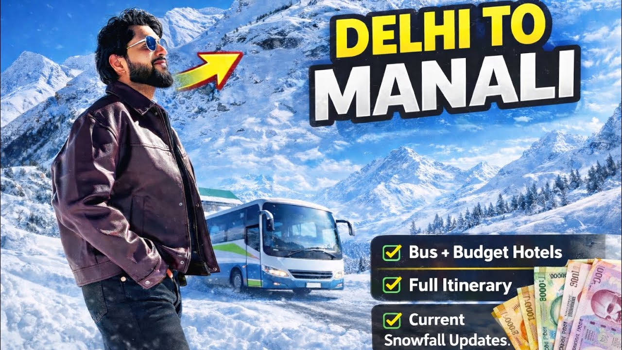 Delhi to Manali by Volvo Bus | Manali Tourist Places| Side Scenes| Total Expenses|  Day-1