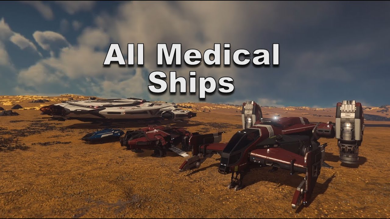 Медицинские корабли Star Citizen: Apollo Medivac, Terripin Medic, Cutlass Red, C8R Pices.