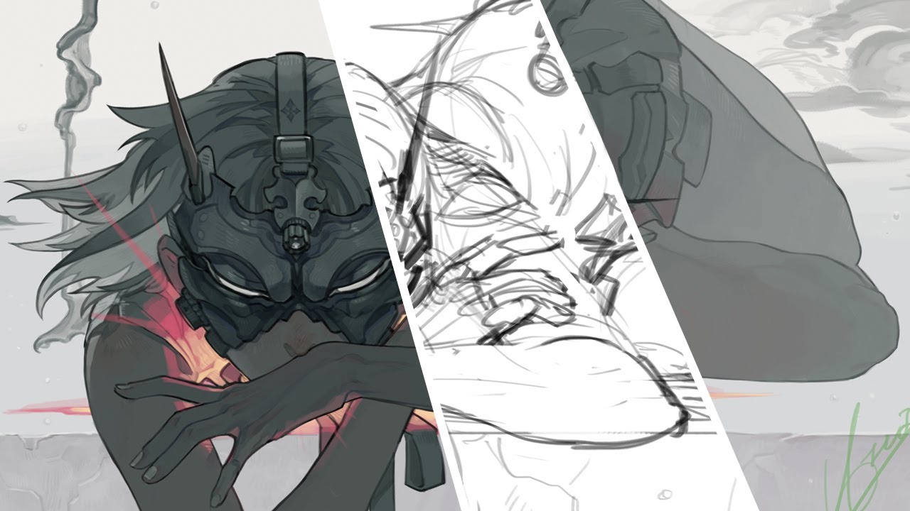 illustration making 沈む