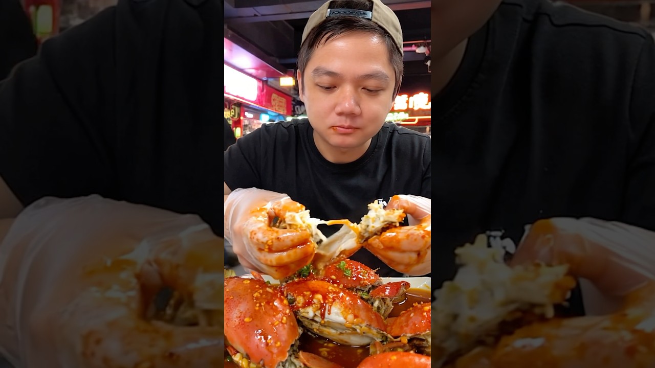 Spicy Mud Crabs Chilli Sauce Mukbang #asmr #spicycrab #spicyseafoodasmr #mudcrabs