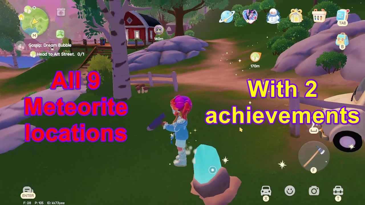 all meteorite location in #heartopia on feb 23 || 2 secret achievements