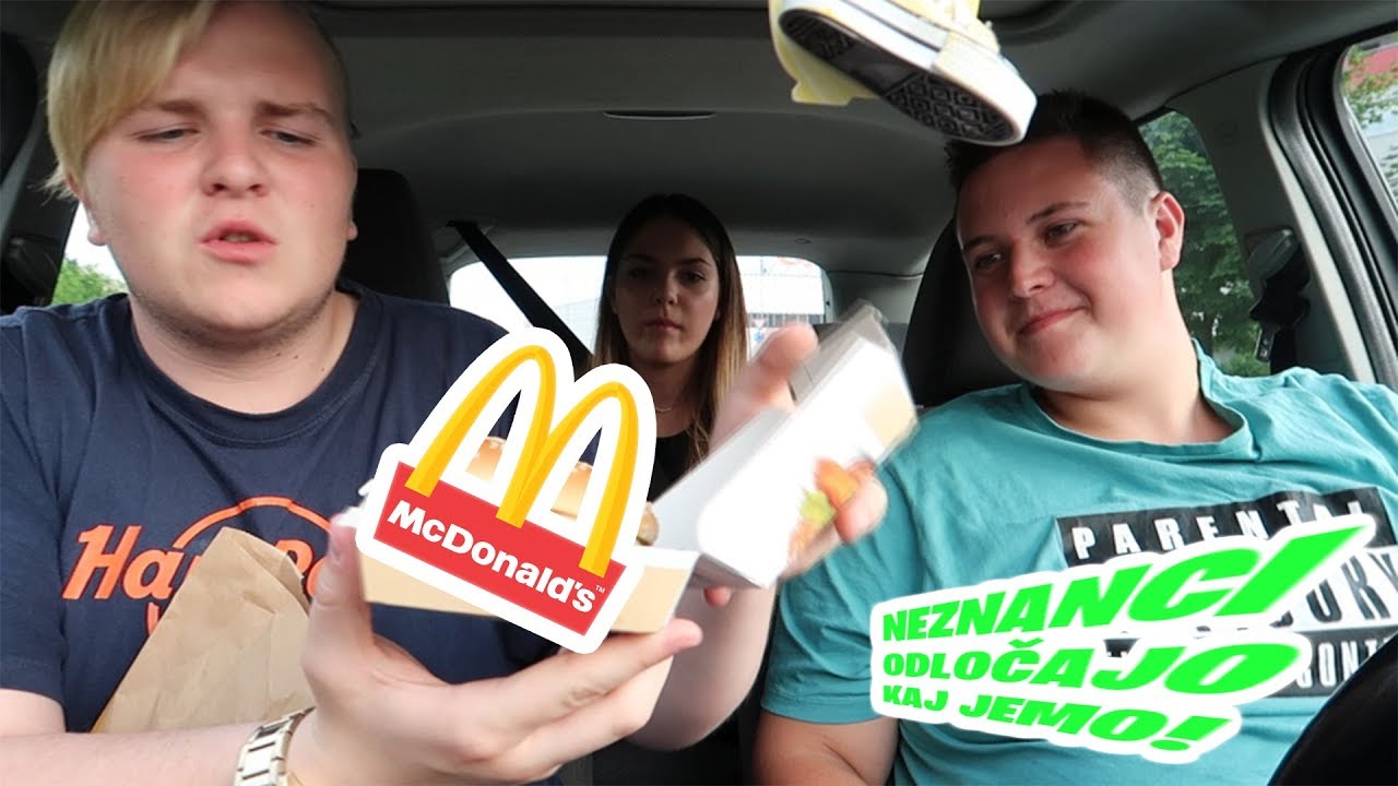 McDonald' s McDrive CHALLENGE!! (neznanci odločajo kaj jemo)