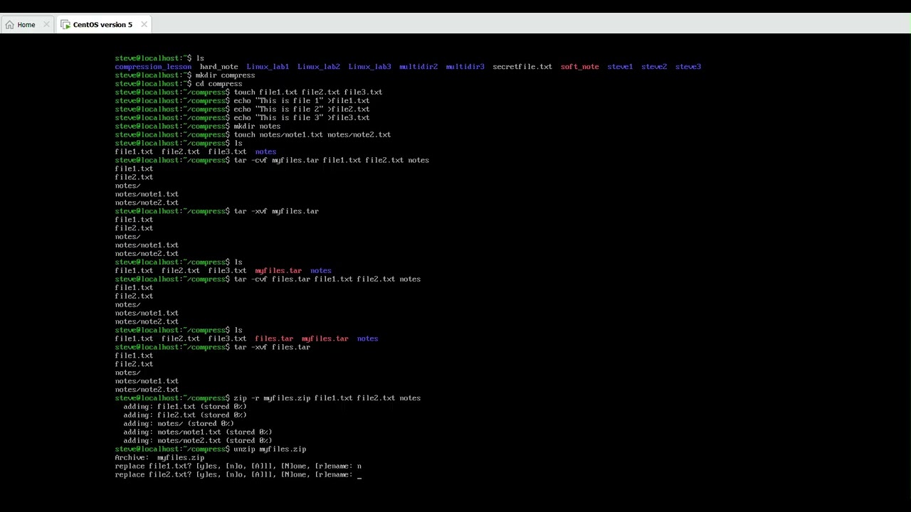 How to Use ZIP, GZIP & BZIP2 on CentOS - Compress & Archive Files