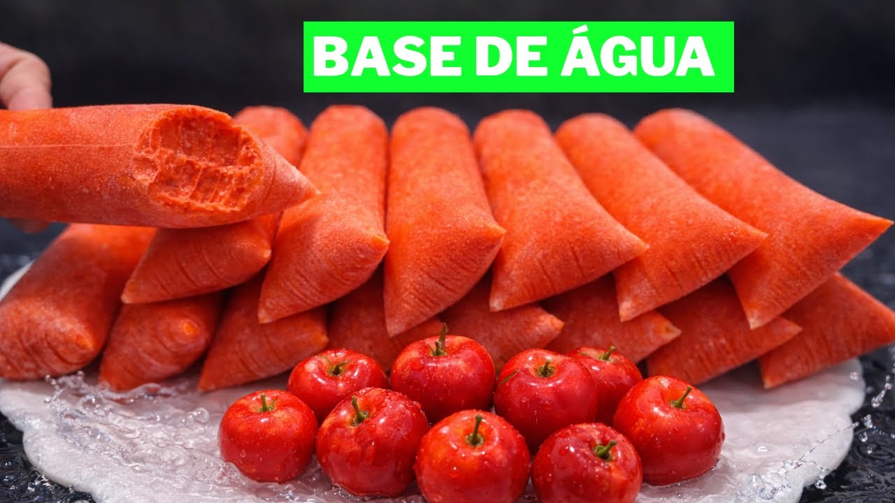 🚨CREMOSO E ECONÔMICO: GELADINHO DA FRUTA DE ACEROLA PRA INICIANTES | BASE DE ÁGUA