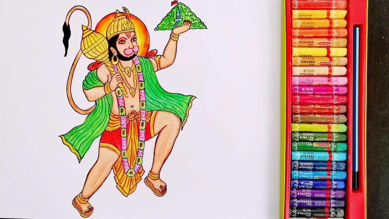 How to Draw Lord Hanuman Ji Step by Step | Painting Of Shankat Mochan Hanuman Ki | By Drawing Art