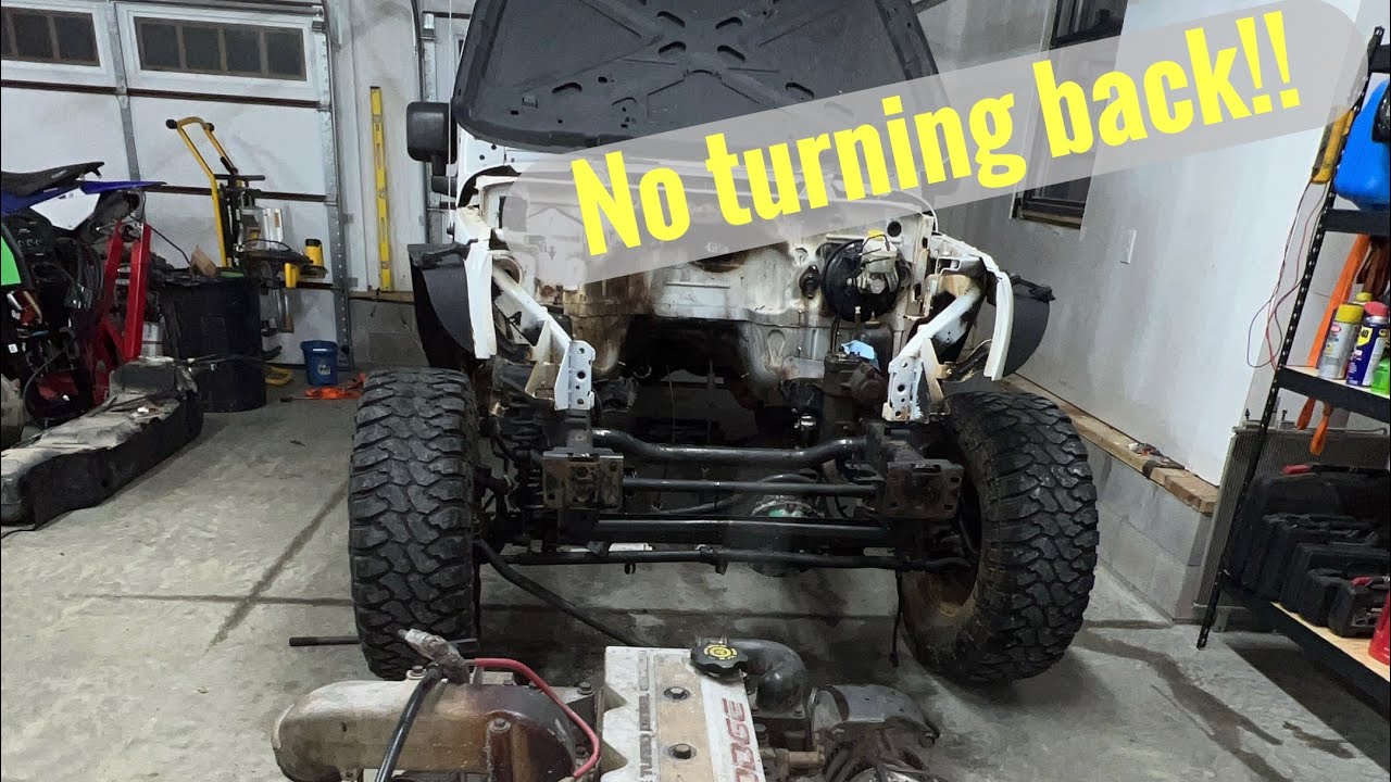 Jeep Wrangler JKU 5.9 cummins swap progress!