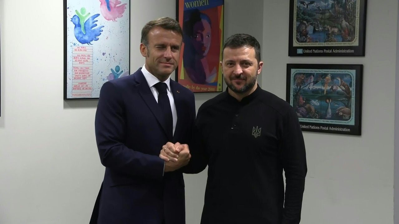 Macron holds bilateral meeting with Zelensky at UN headquarters | AFP