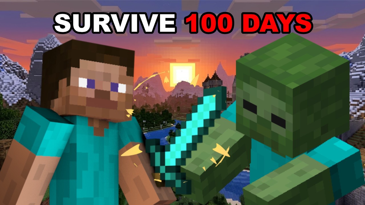 NOOB TRIED 100 DAYS - HARDCORE MINECRAFT CHALLENGE