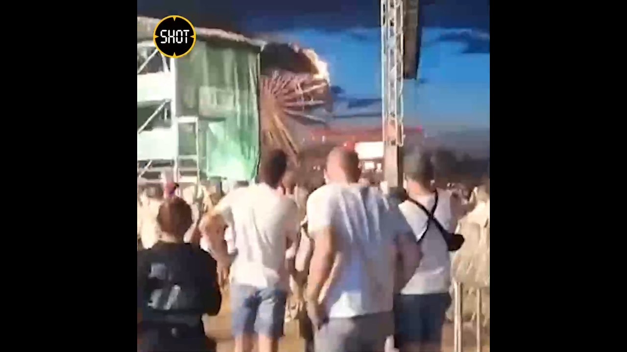 Пожар на колесе обозрения! срочные новости германия Лейпциг #сво #война