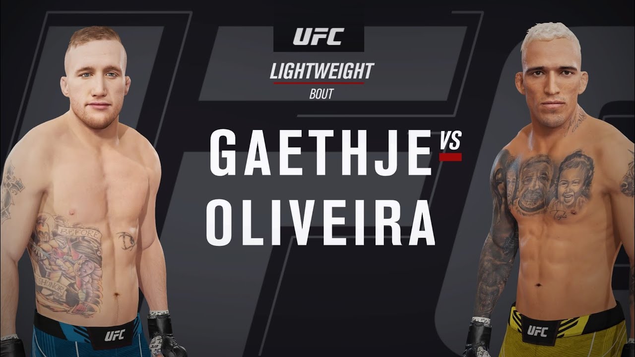 UFC 4 - Justin Gaethje VS. Charles Oliviera | UFC Lightweight | PS4 Gameplay