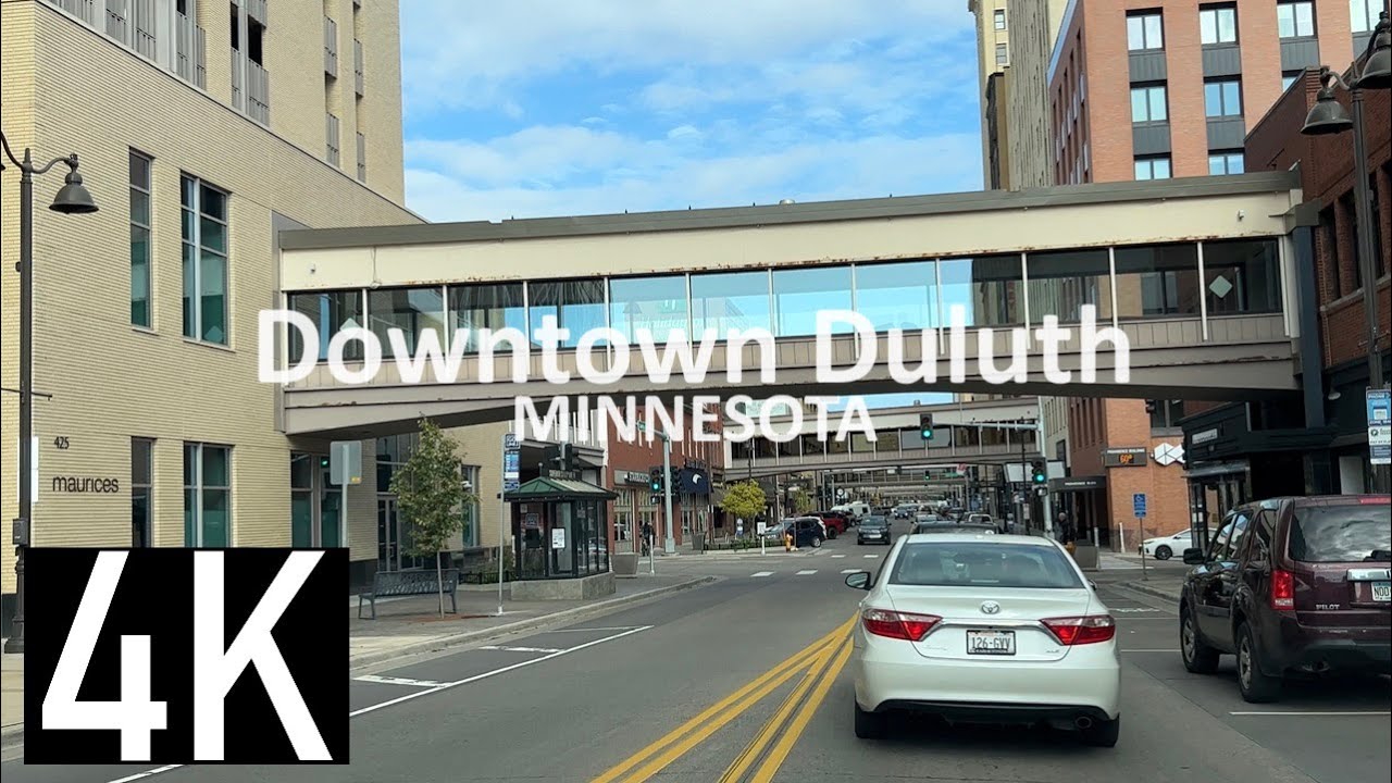 Driving in Downtown Duluth, Minnesota 4K Street Tour - W. Superior Street