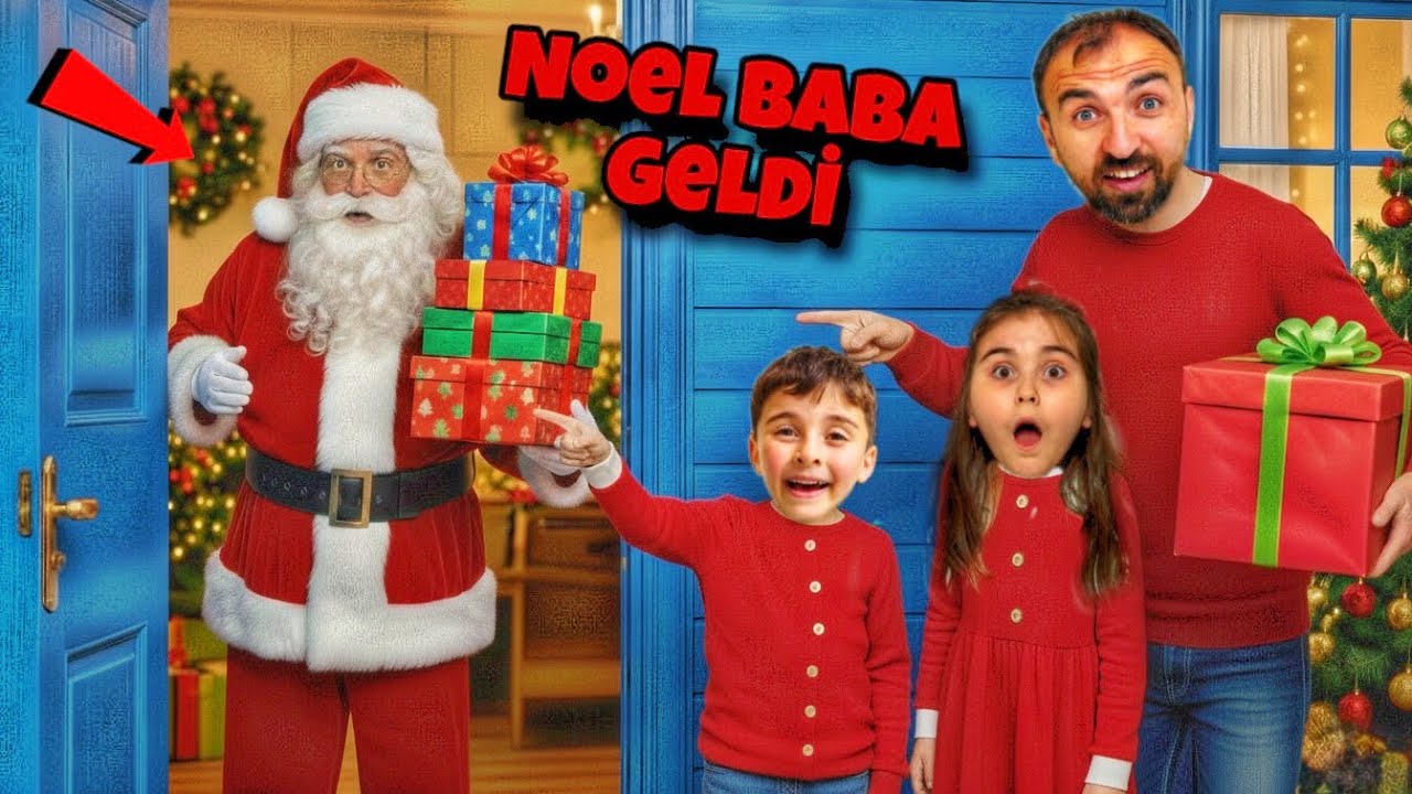 ESLEM YUSUF BABASI NOEL BABA GELDİ !? ESLEM YUSUF NOEL BABA SİZE HEDİYE GETİRDİ !? 