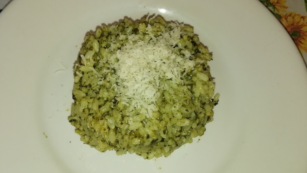 #microonde Risotto con gli spinaci e formaggino al microonde