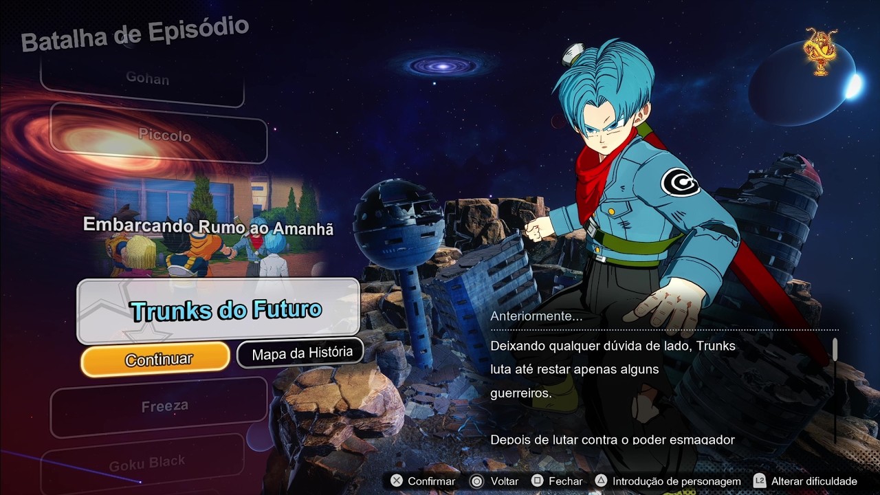 Trunks Modo História + What If - Dragon Ball Sparking Zero