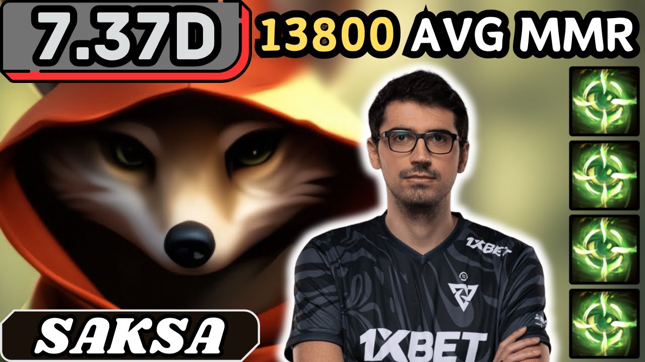 7.37d - RANK 9 Saksa HOODWINK Soft Support Gameplay - Dota 2 Full Match Gameplay