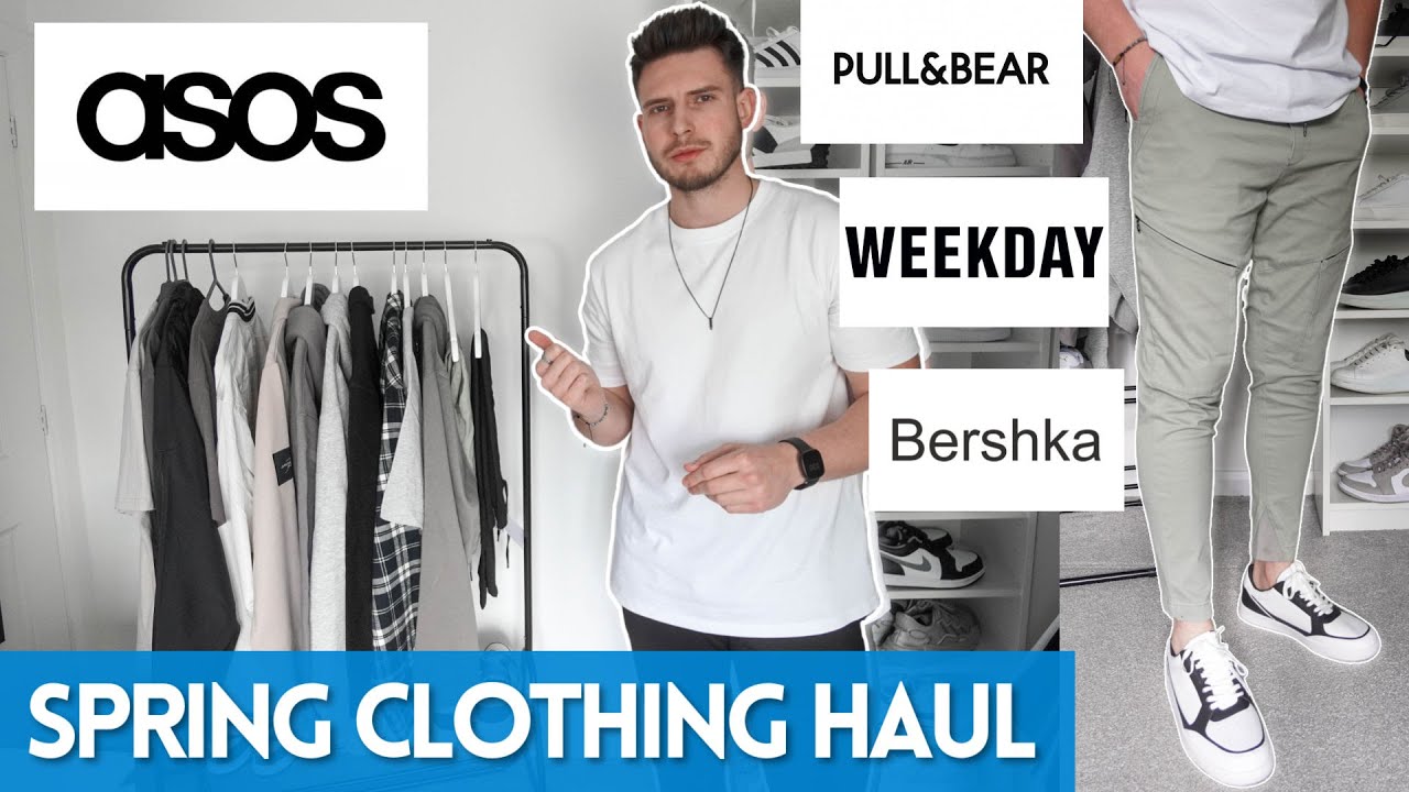 HUGE Men's Spring Clothing Haul & Try-On 2022 | Bershka, Weekday, Pull&Bear, Jack & Jones