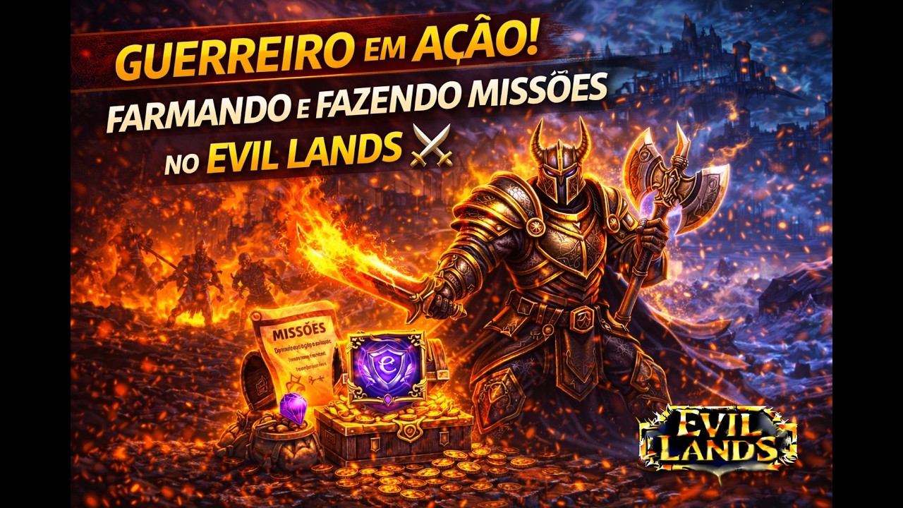 Guerreiro em Ação! Farmando e Fazendo Missões no Evil Lands ⚔️
