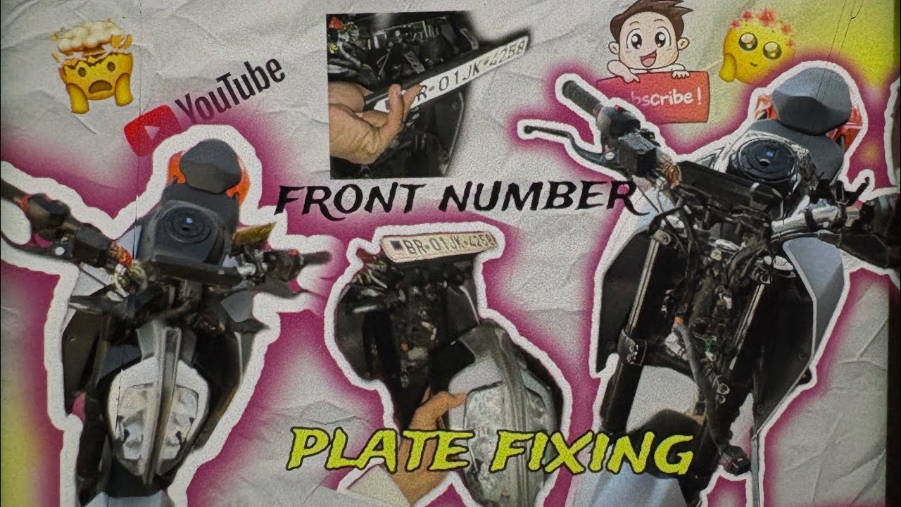 How to fix front number plate in duke 
