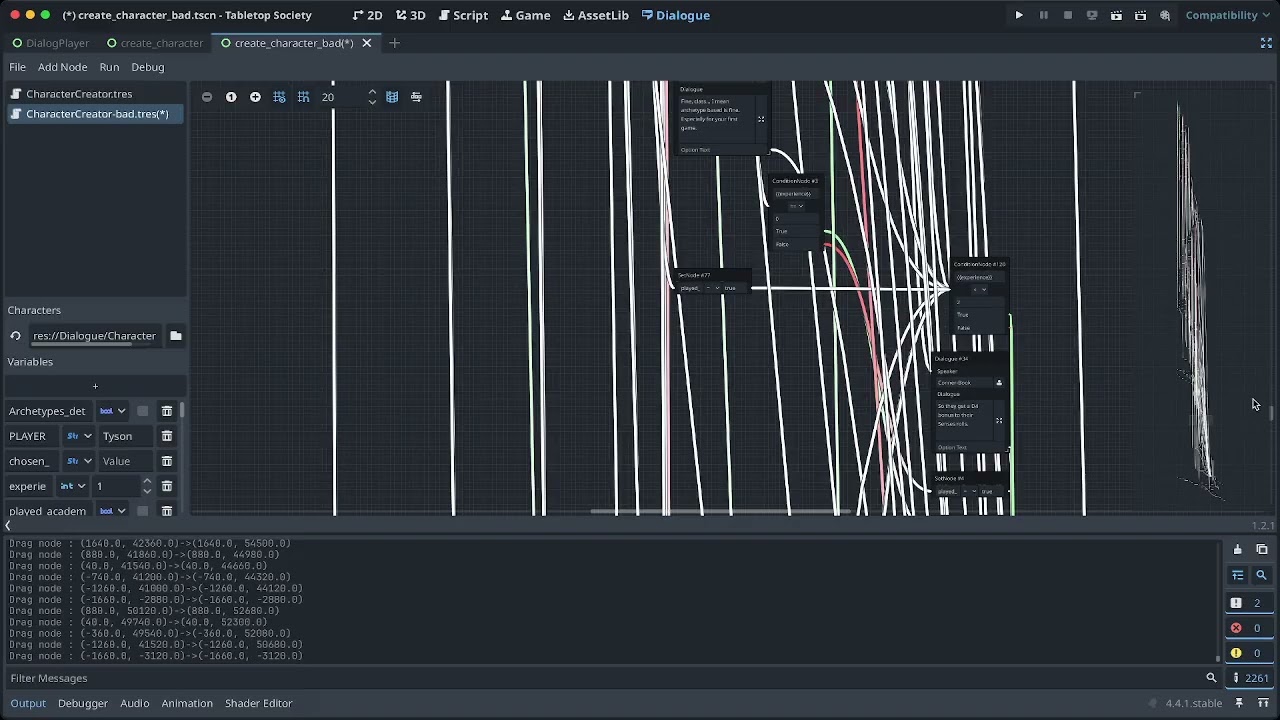 Dev Log - Reordering the dialog tree