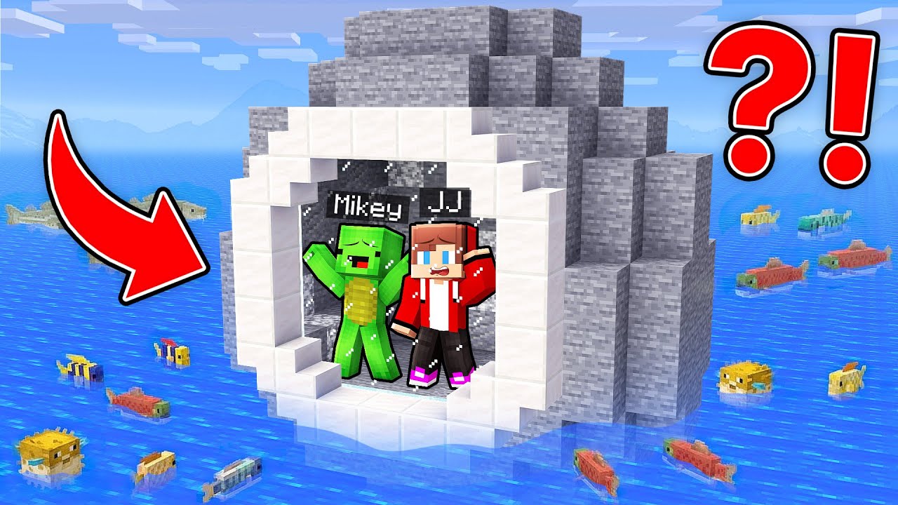Майки и Джей-Джей выживают в бункере с водой в Minecraft (Maizen)