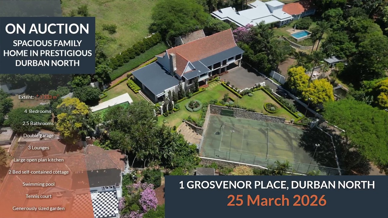 Spacious Family Home, 1 Grosvenor Place, Durban North On Auction 25 March 2026