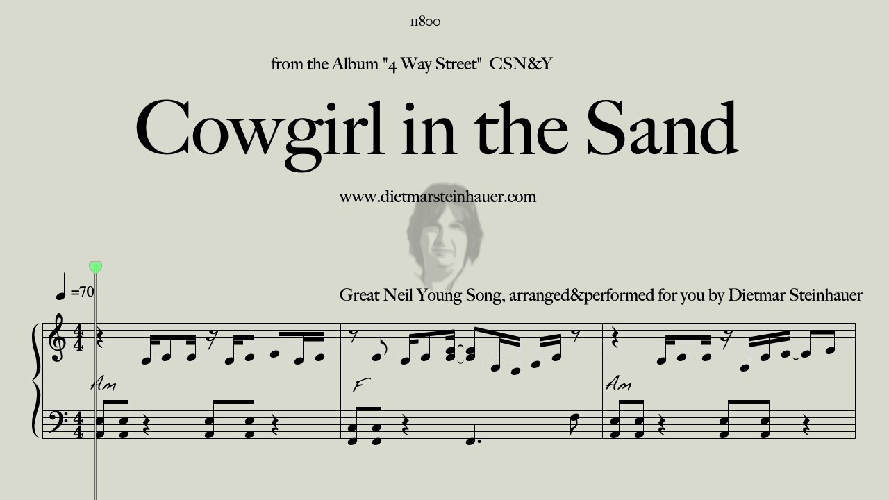 Cowgirl in the Sand  -  Easy Piano  -  Neil Young